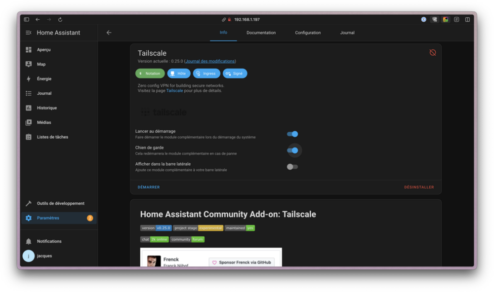 tailscale lancement module home assistant.png